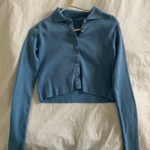 blue button up brandy melville shirt